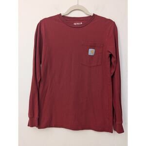 Carhartt T Shirt Boys Quad 4 Wheeler On Back Long Sleeve Red Size L 14-16 Y